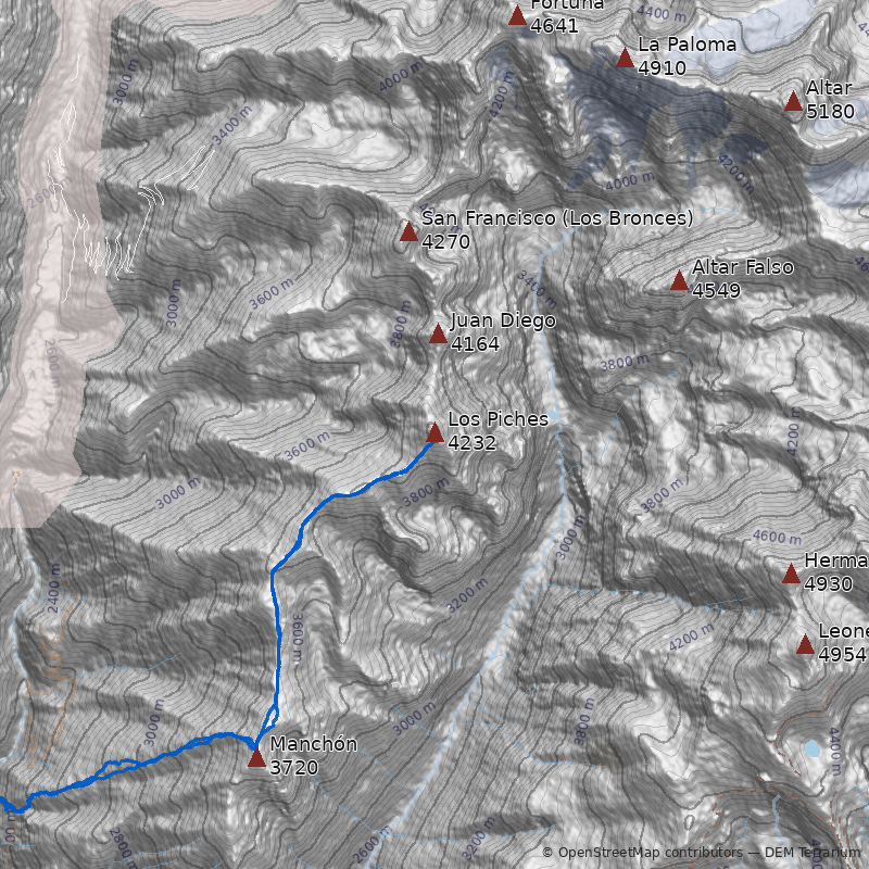 Mapa Cerro Los Piches