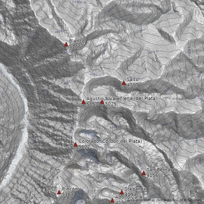 Mapa Cerro Santa Elena (del Plata)