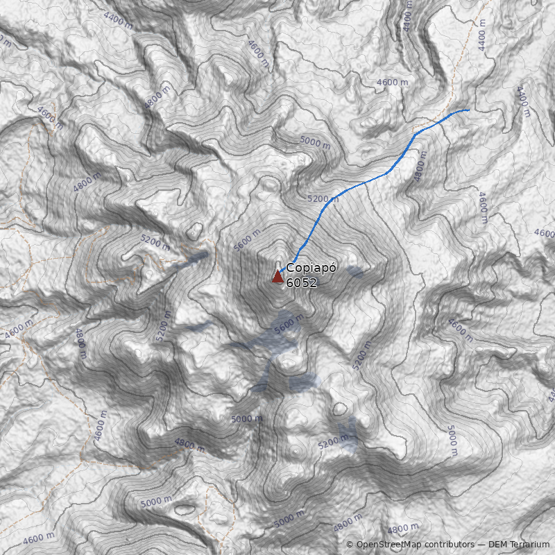 Mapa Volcán Copiapó