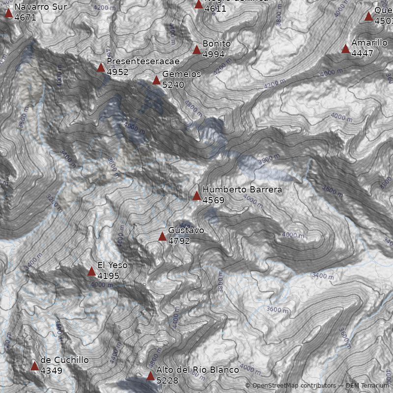 Mapa Cerro Humberto Barrera
