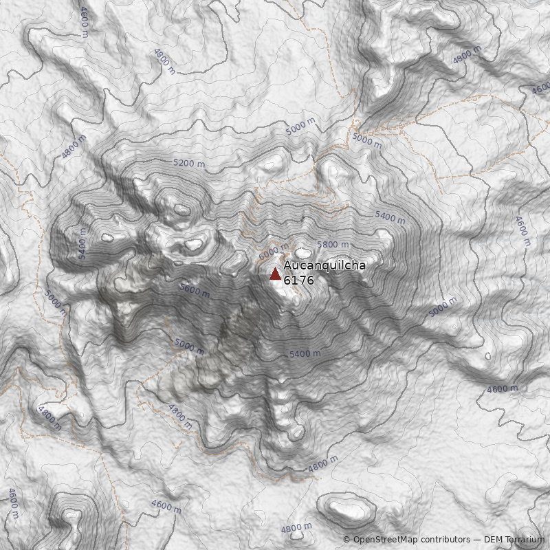Mapa Volcán Aucanquilcha