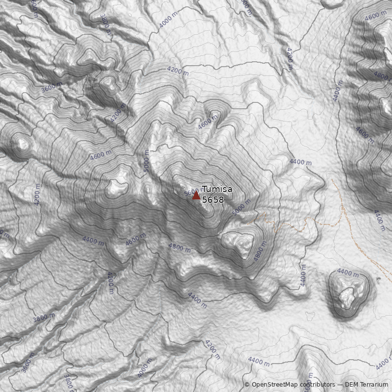 Mapa Volcán Tumisa