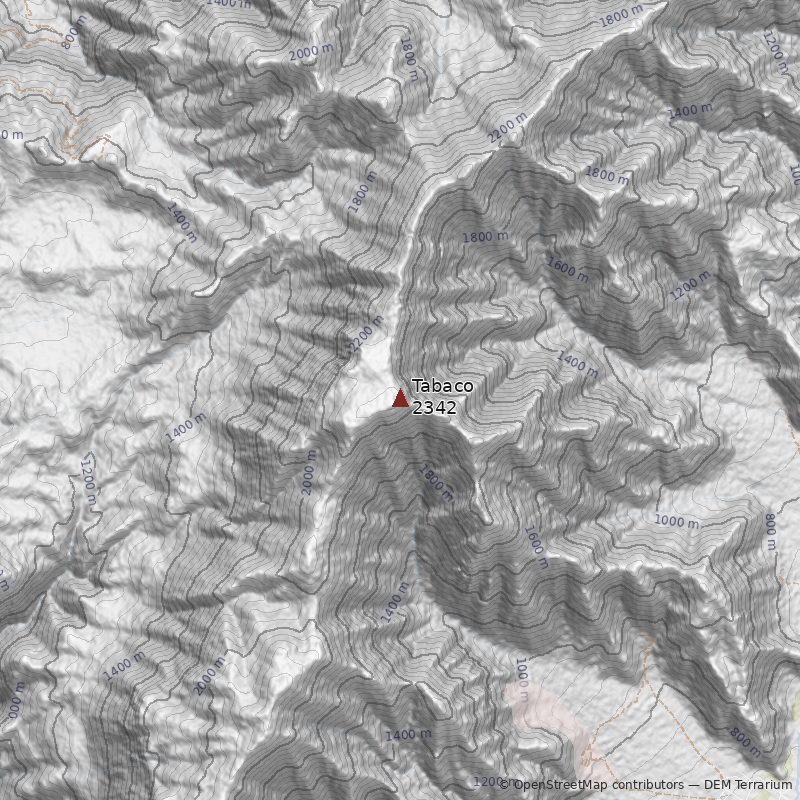 Mapa Cerro Tabaco 
