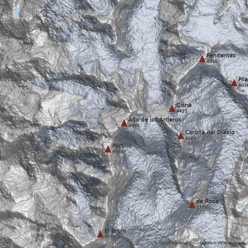 Mapa Cerro Alto de los Arrieros