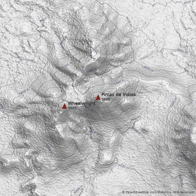Mapa Cerro Pircas de Indios