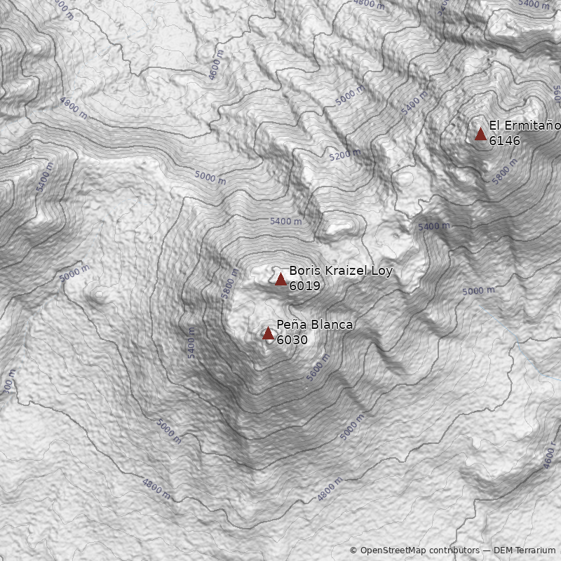 Mapa Volcán Boris Kraizel Loy