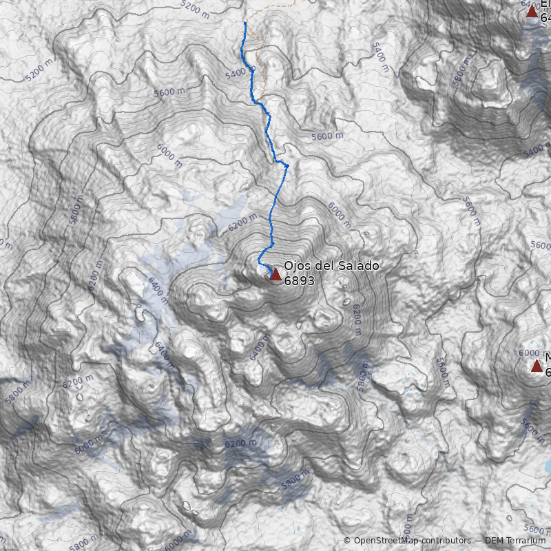 Mapa Volcán Ojos del Salado