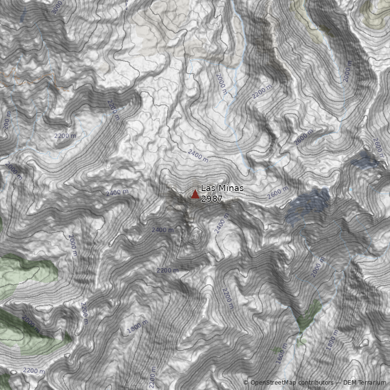 Mapa Cerro De las Minas