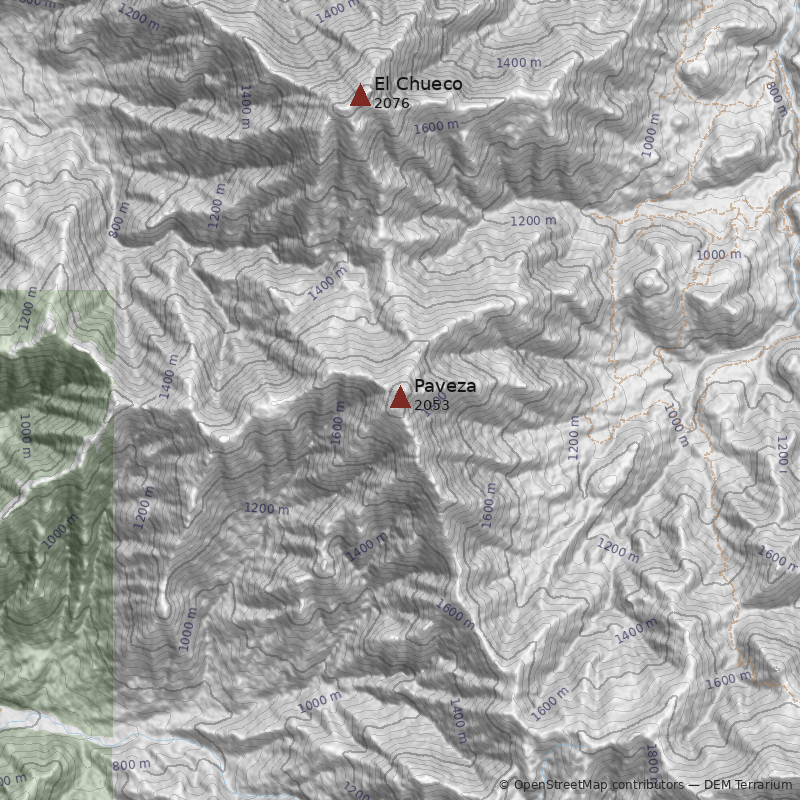 Mapa Cerro Paveza