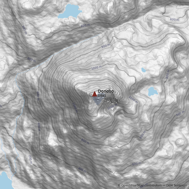 Mapa Cerro Donoso