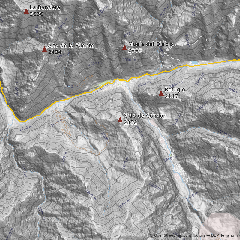 Mapa Cerro Nido de Cóndor