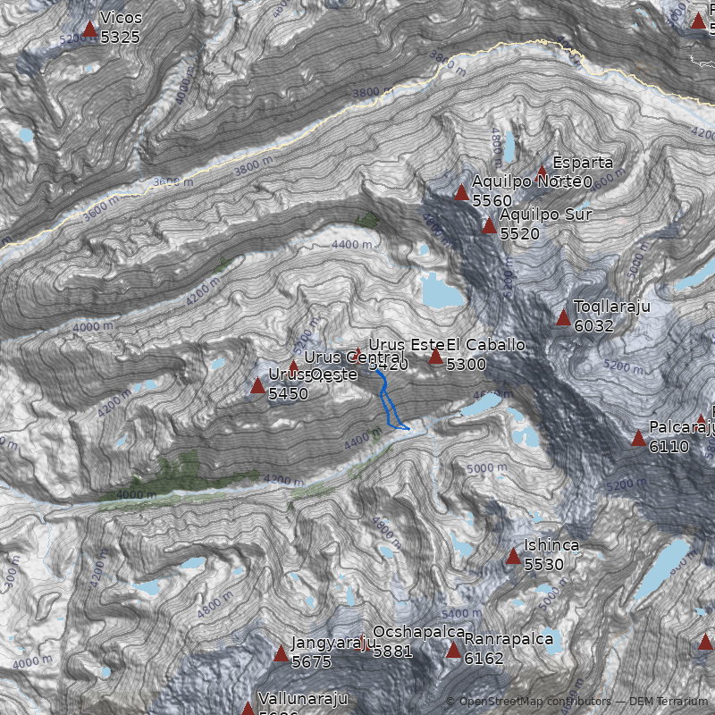 Mapa Cerro Urus Este