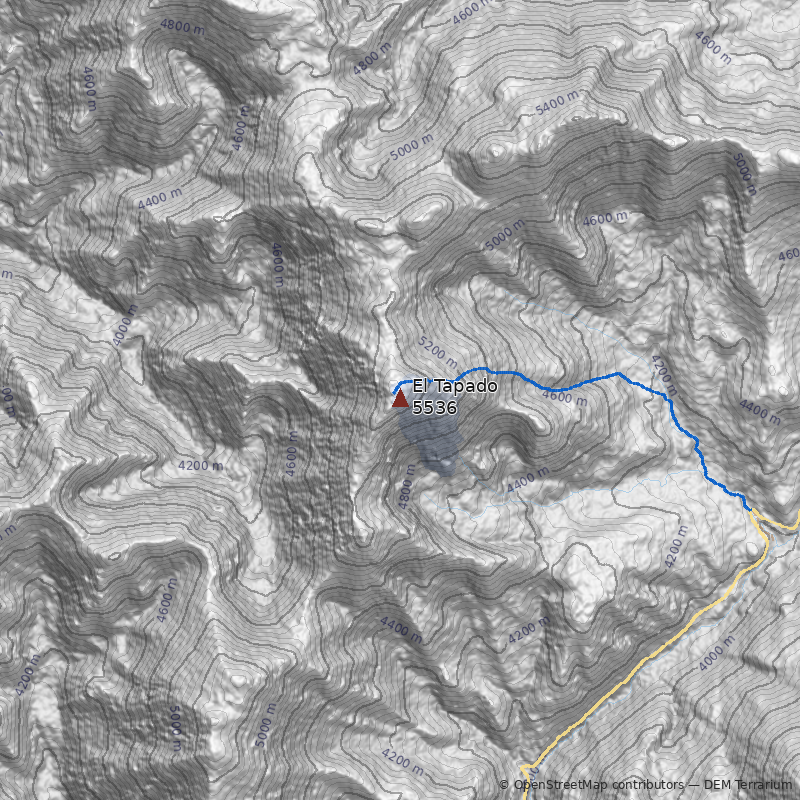 Mapa Cerro El Tapado