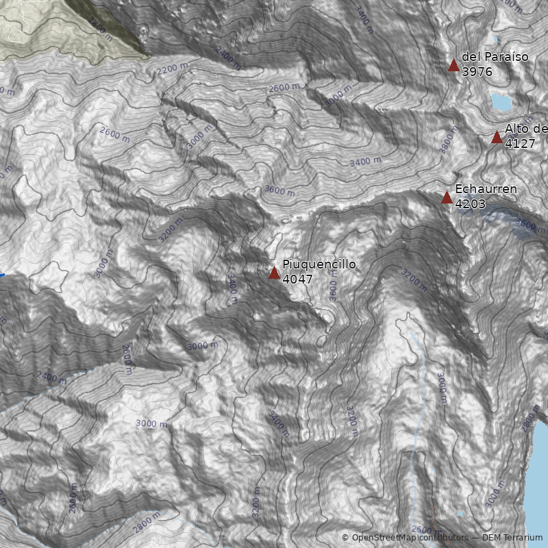 Mapa Cerro Piuquencillo