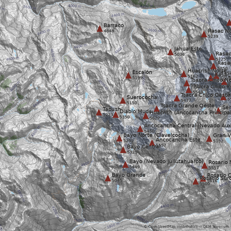 Mapa Nevado Diablo Mudo