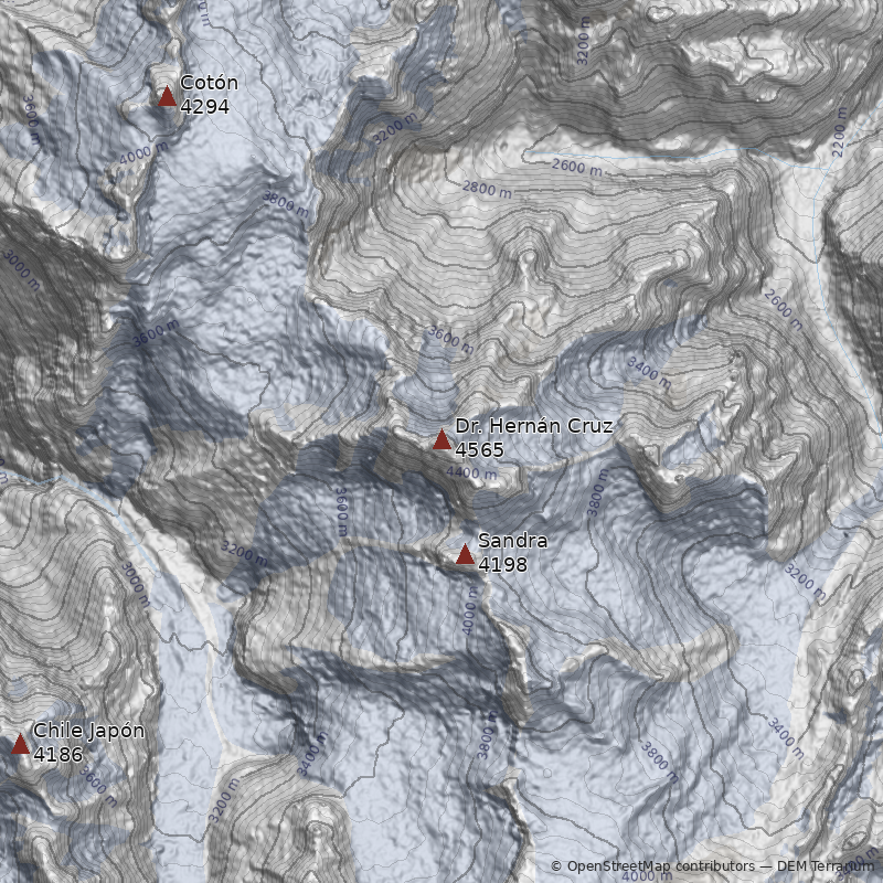 Mapa Cerro Dr. Hernán Cruz