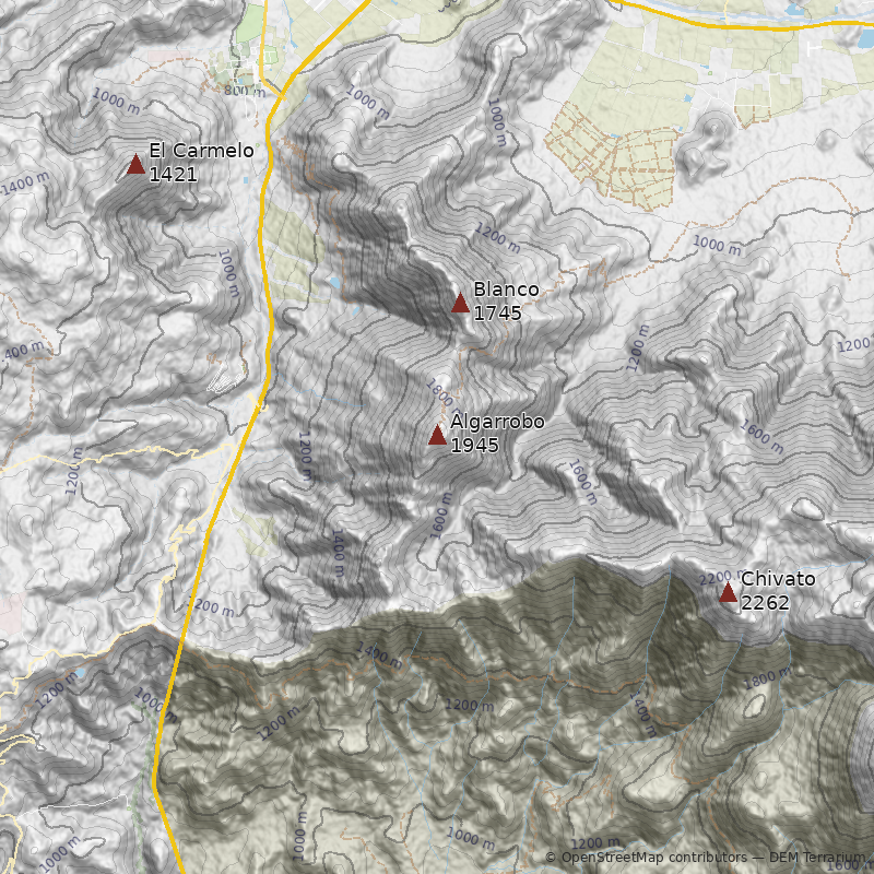 Mapa Cerro Algarrobo