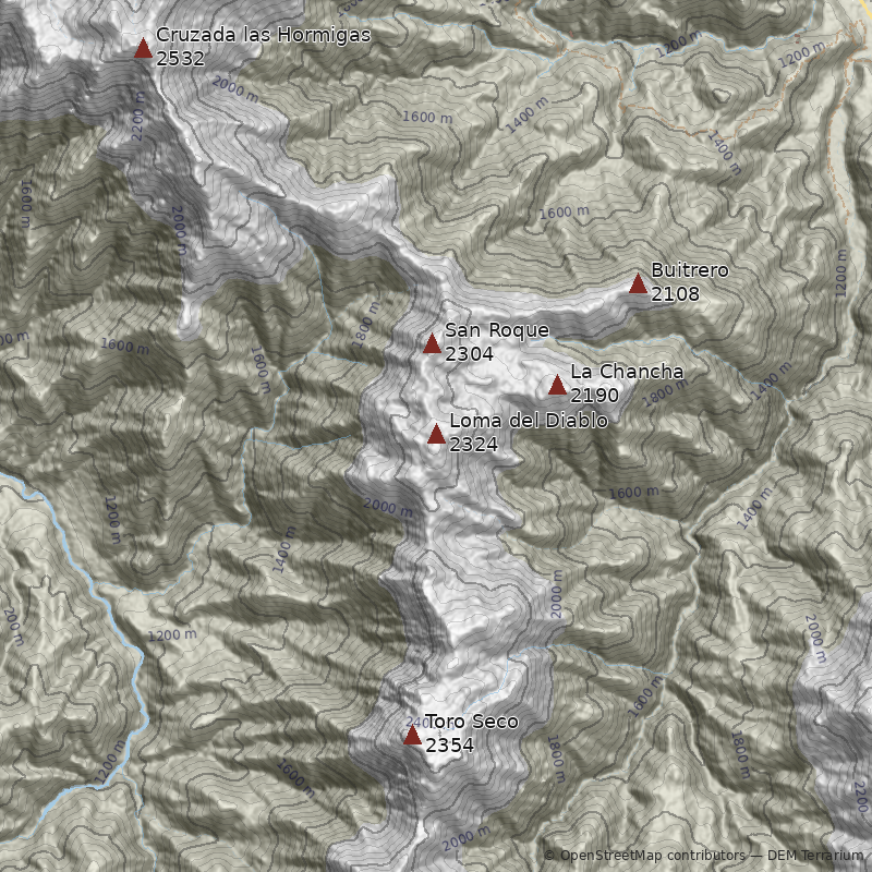 Mapa Cerro Loma del Diablo
