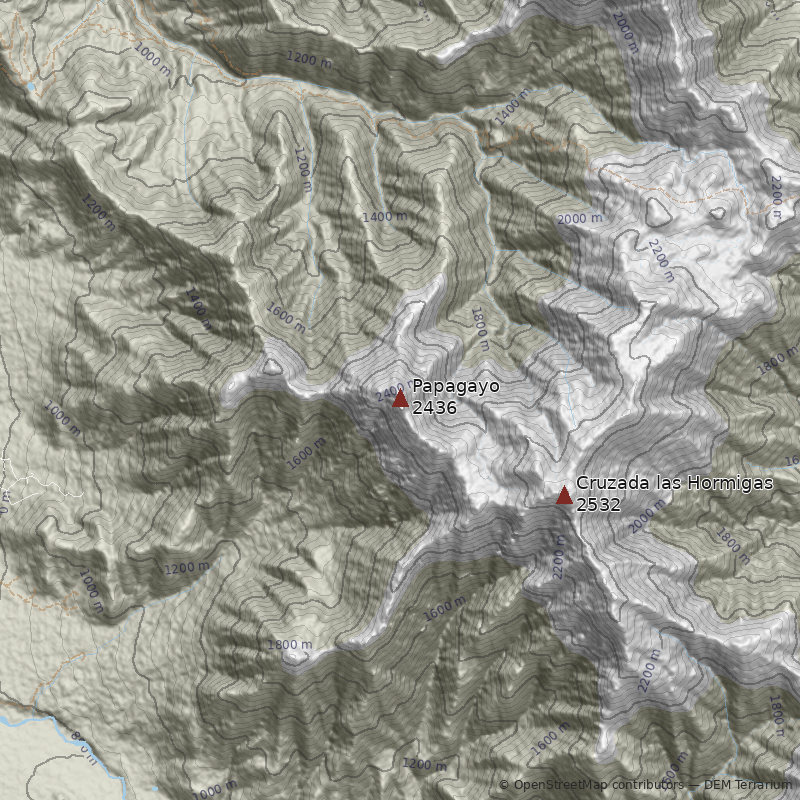 Mapa Cerro Papagayo
