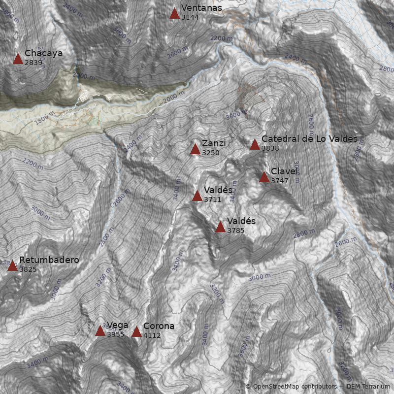 Mapa Cerro Valdés