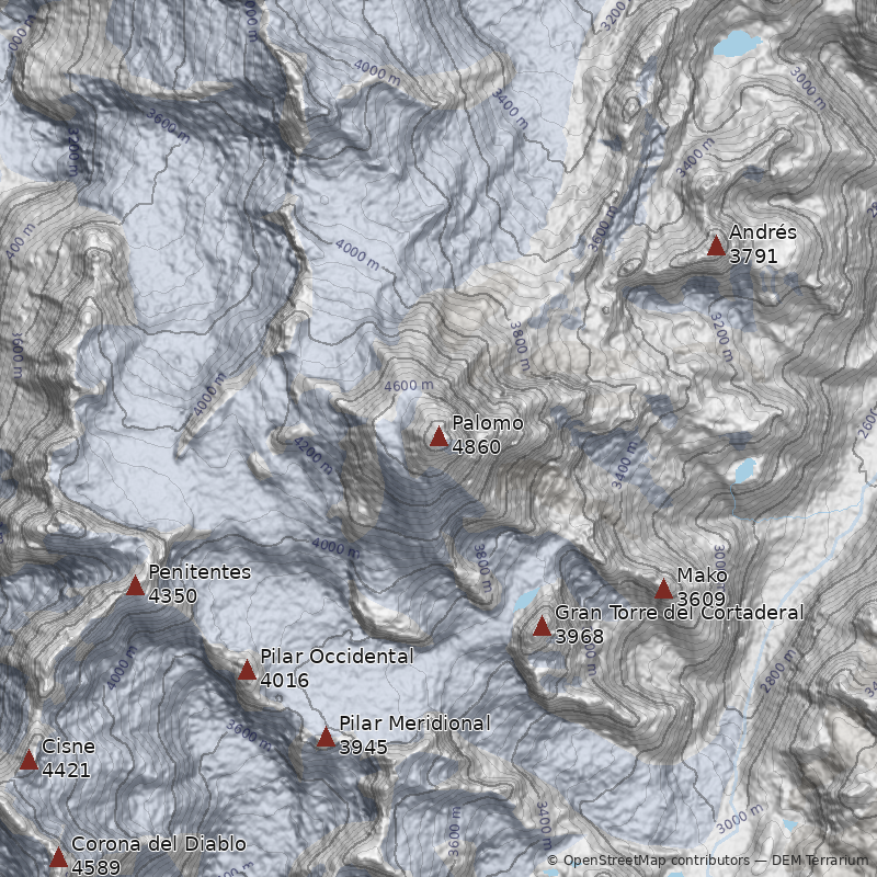 Mapa Volcán Palomo