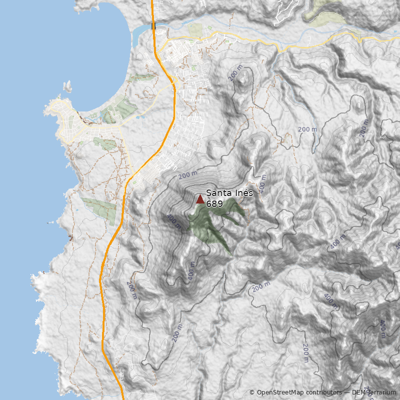 Mapa Cerro Santa Inés