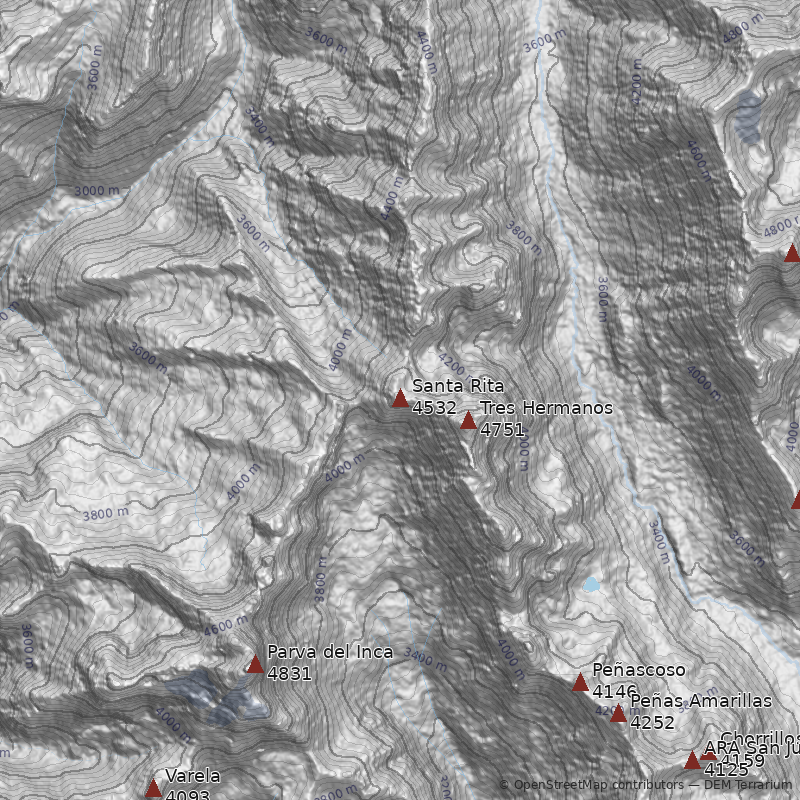 Mapa Cerro Santa Rita