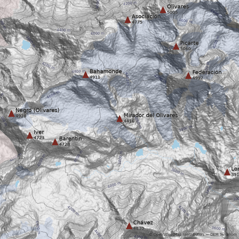Mapa Cerro Mirador del Olivares