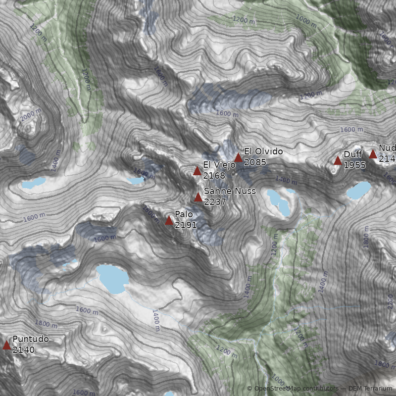 Mapa Cerro Sahne Nuss