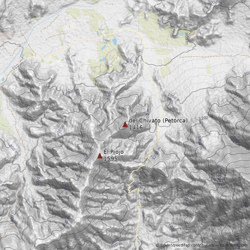 Mapa Morro del Chivato (Petorca)