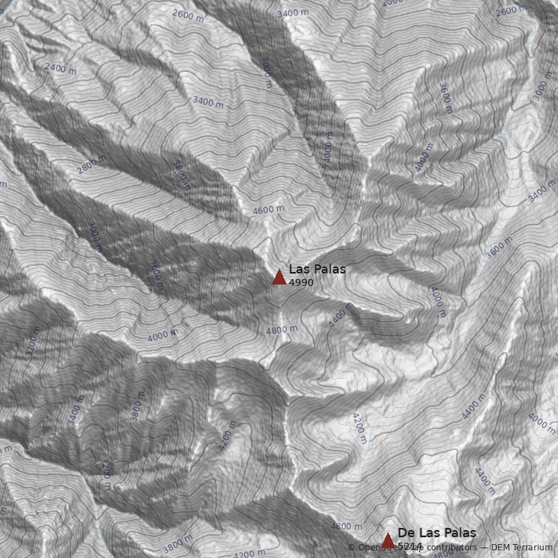 Mapa Cerro Las Palas