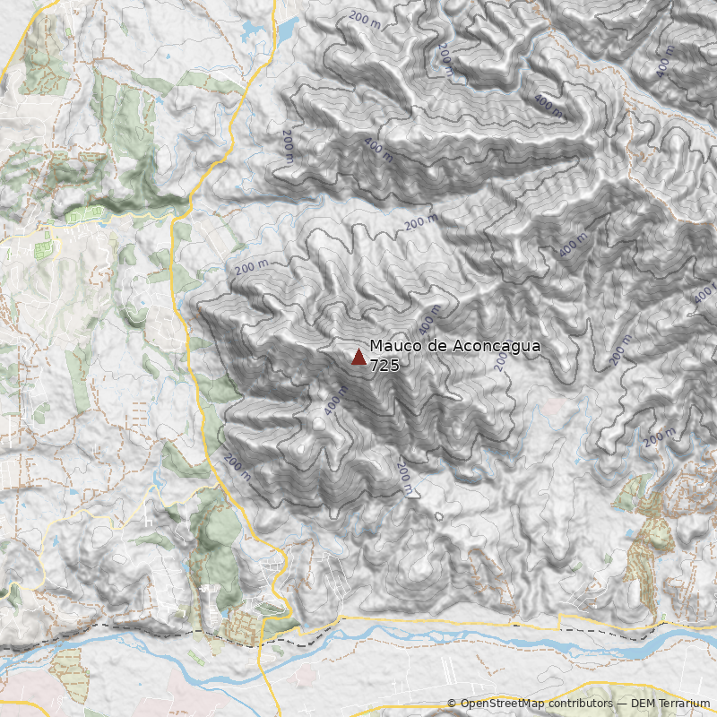 Mapa Cerro Mauco de Aconcagua