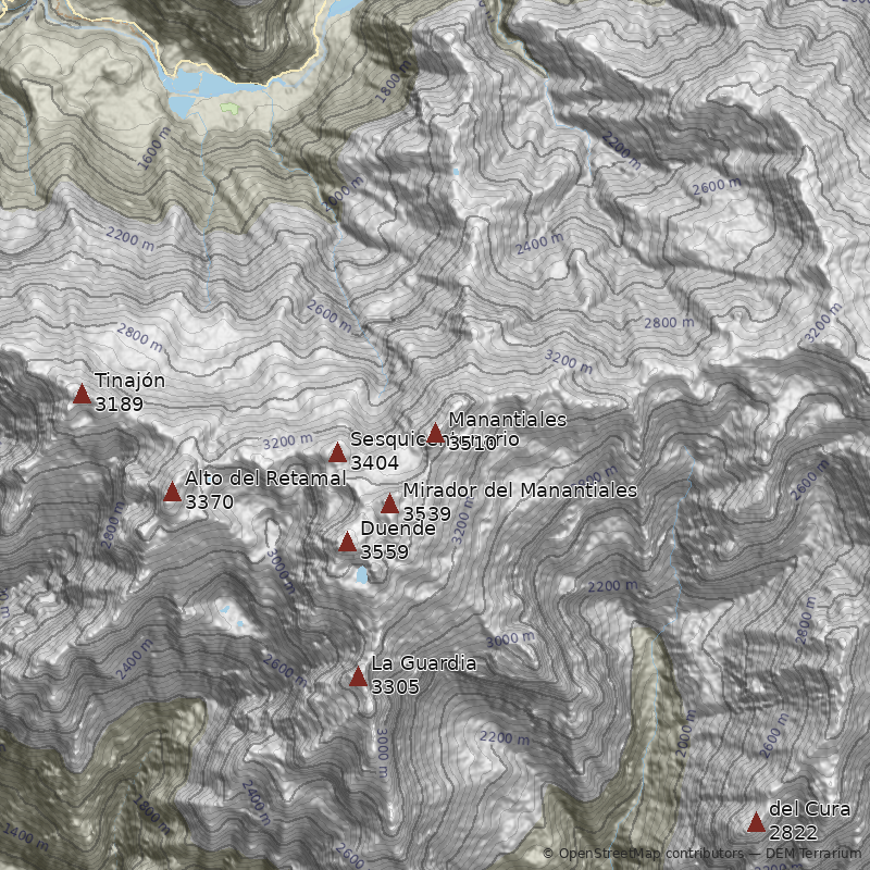Mapa Cerro Manantiales