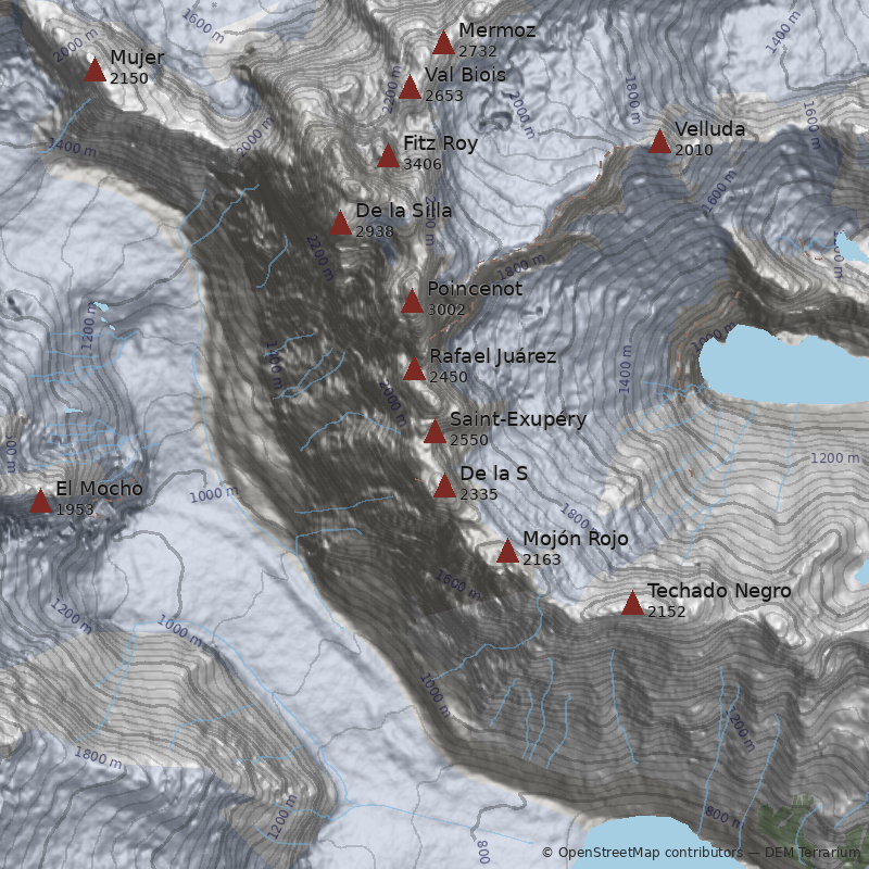 Mapa Aguja Saint-Exupéry