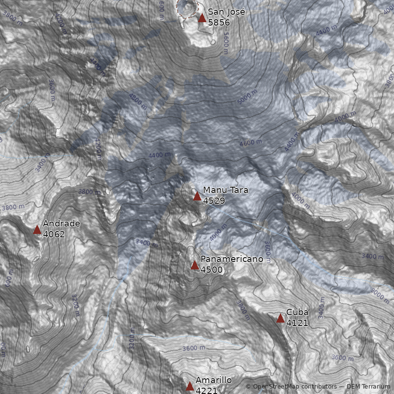 Mapa Cerro Manu Tara