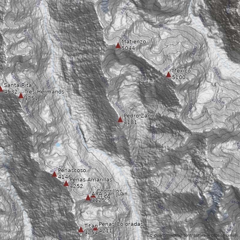 Mapa Cerro Pedro Zanni