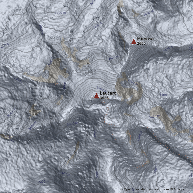 Mapa Volcán Lautaro
