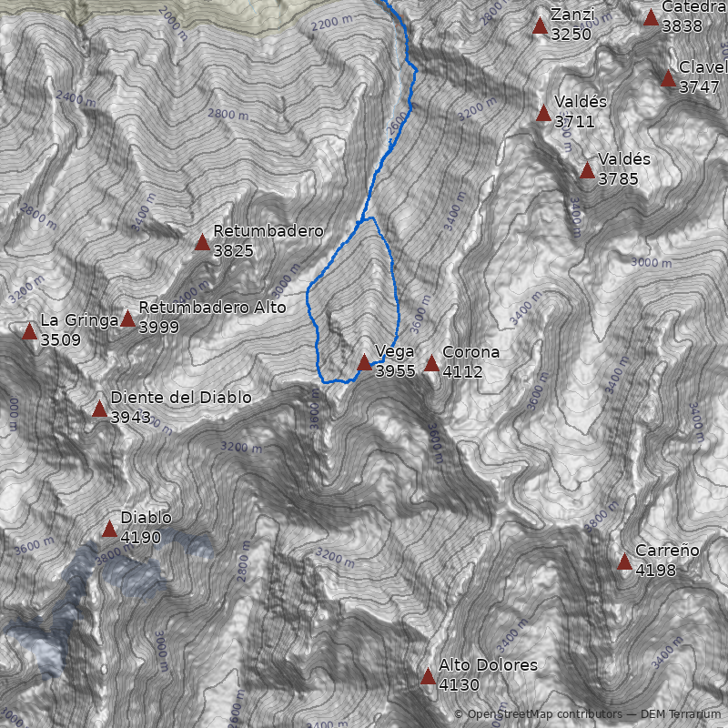 Mapa Cerro Vega