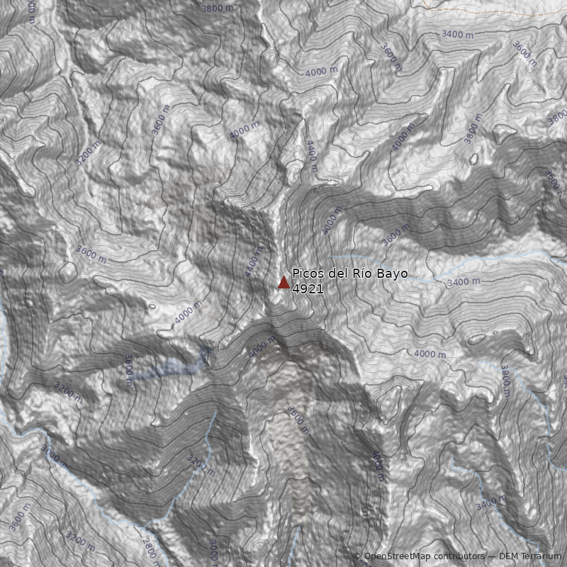 Mapa Cerro Picos del Río Bayo