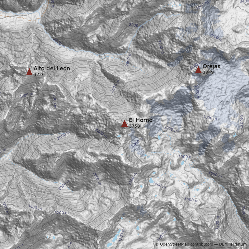 Mapa Cerro El Horno