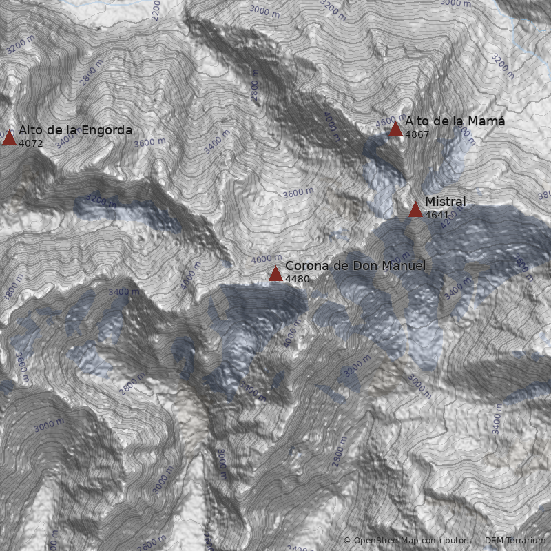 Mapa Cerro Corona de Don Manuel