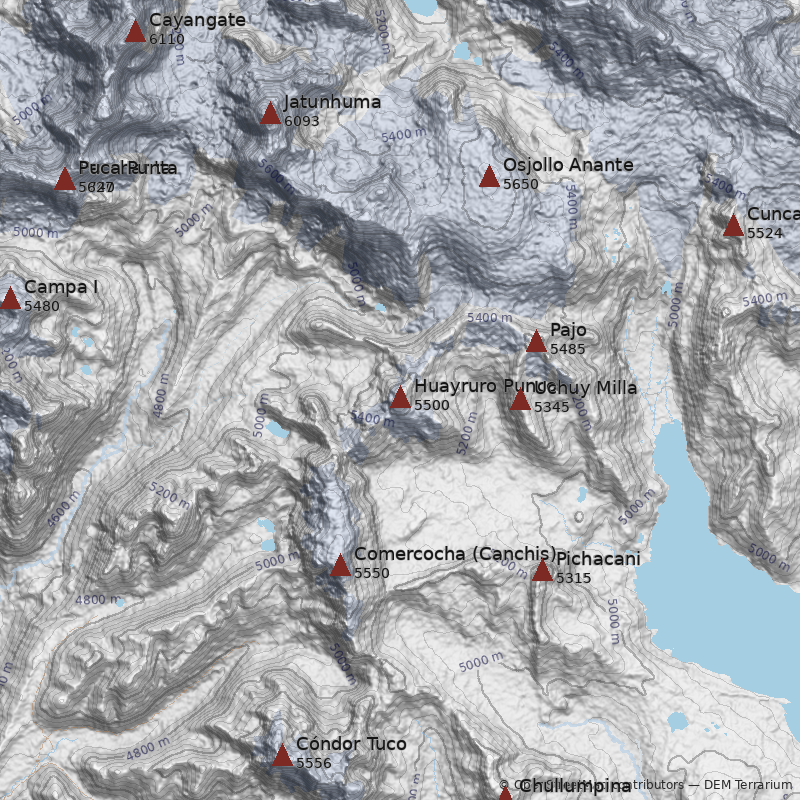 Mapa Cerro Huayruro Punco