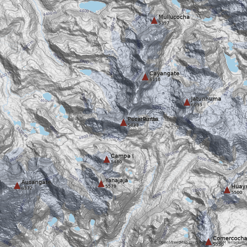 Mapa Cerro Pacchanta