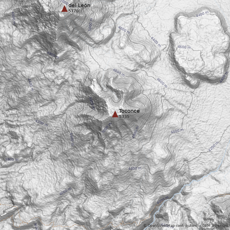 Mapa Volcán Toconce