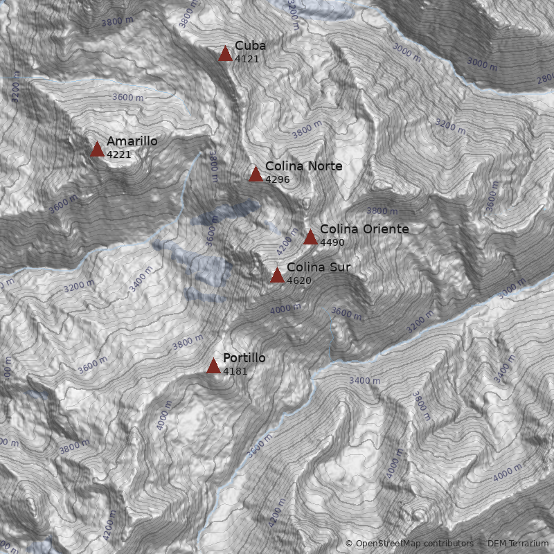 Mapa Pico Colina Sur