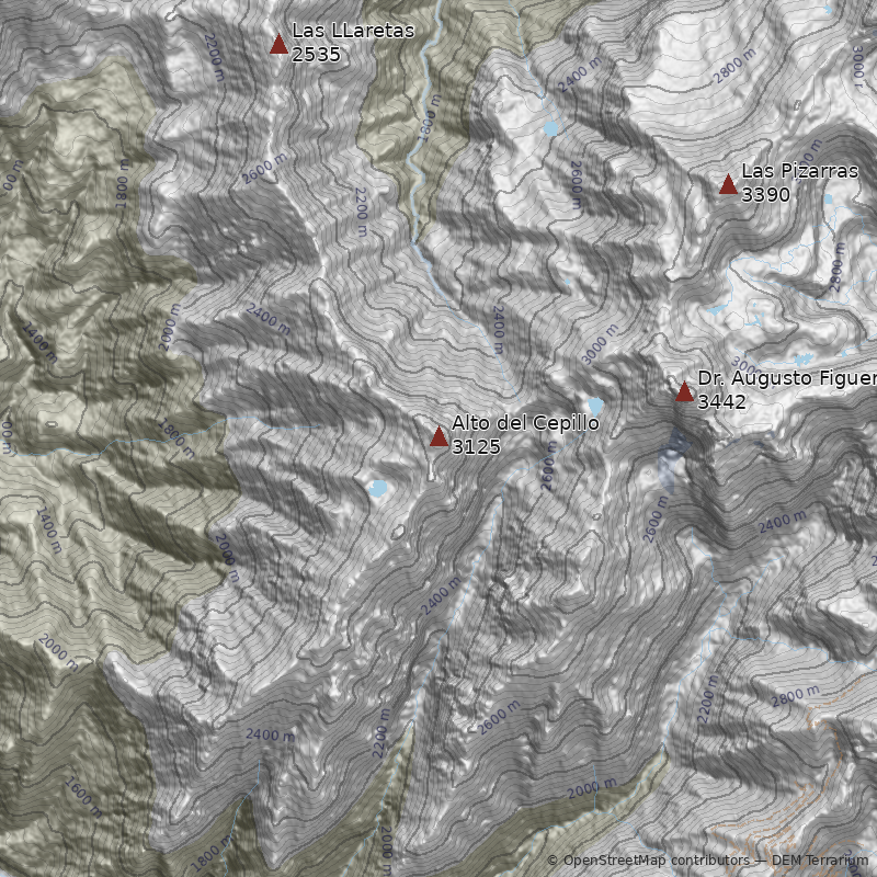 Mapa Cerro Alto del Cepillo